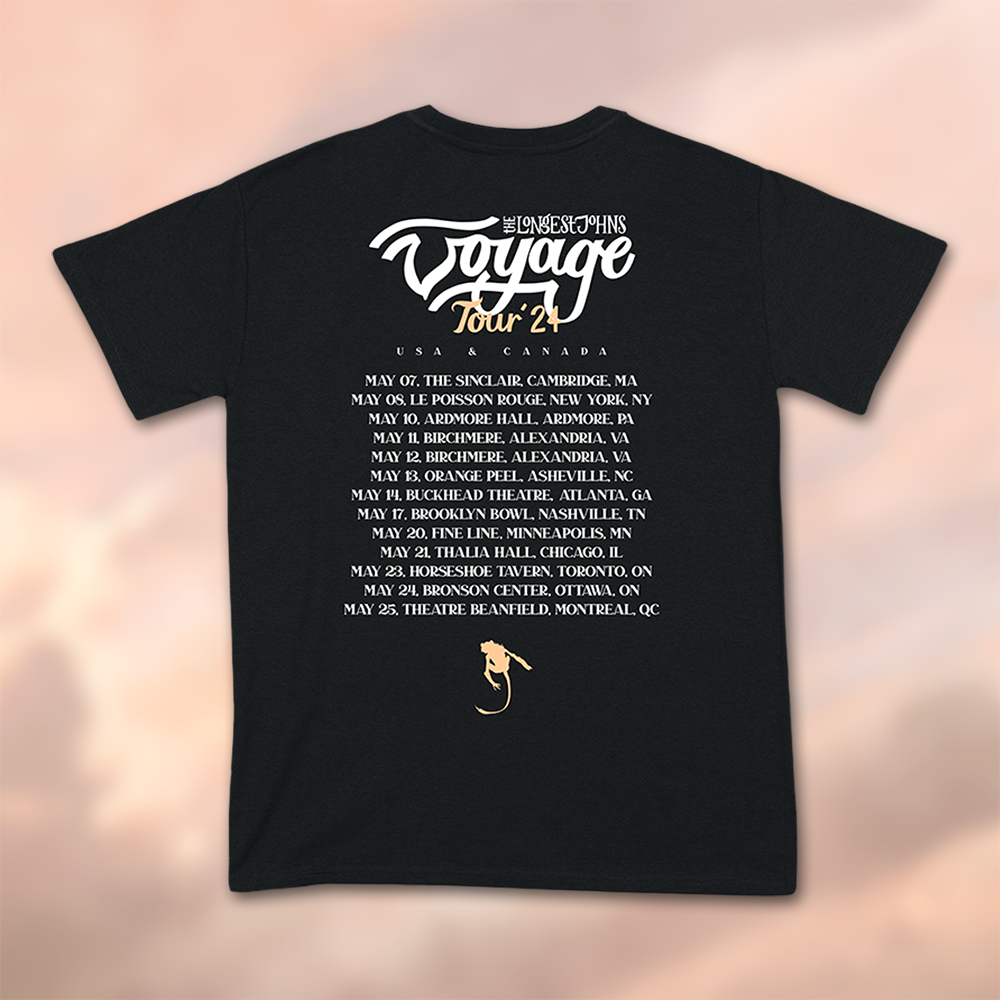 The Longest Johns Voyage 24 Tour Black T-Shirt