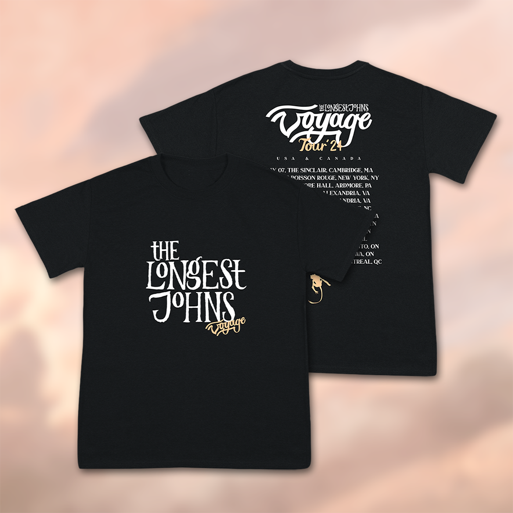 The Longest Johns Voyage 24 Tour Black T-Shirt